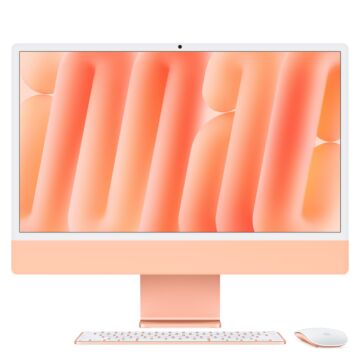 Apple iMac 24 z ekranem Retina 4,5K, 10-rdzeniowy procesor M4 z 10-rdzeniową grafiką, RAM 16 GB, dysk 512 GB - pomarańczowy