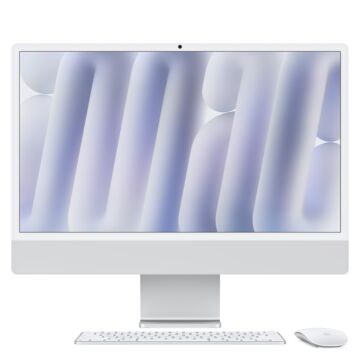 Apple iMac 24 z ekranem Retina 4,5K, 10-rdzeniowy procesor M4 z 10-rdzeniową grafiką, RAM 24 GB, dysk 512 GB - srebrny