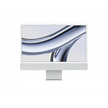 Apple iMac 24" z ekranem Retina 4,5K, 8-rdzeniowy procesor M3 z 8-rdzeniową grafiką, dysk 256 GB, Magic Trackpad, klawiatura numeryczna z Touch ID - srebrny