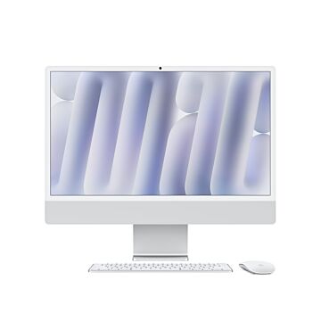 Apple iMac 24" z ekranem Retina 4,5K z szybą nanostrukturalną, 10-rdzeniowy procesor M4 z 10-rdzeniową grafiką, RAM 16 GB, dysk 256 GB - srebrny