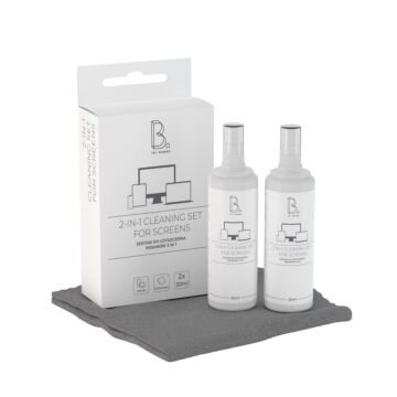 B.Clean eco cleaning set 2x30ml liquid with microfiber - zestaw czyścików z mikrofibrą