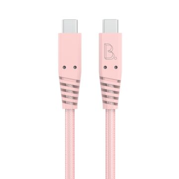 B.On Cotton USB-C to USB-C 2m  80W Rose - kabel USB-C