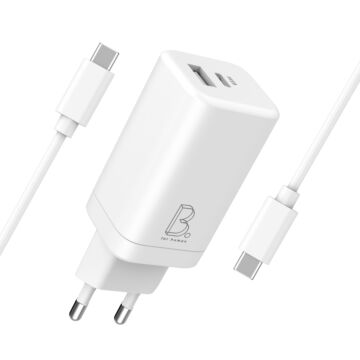 B.On Travel Charger 65W GaN USB-C + USB-A White - ładowarka sieciowa