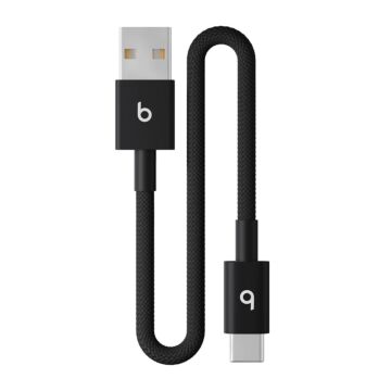 Beats USB-A to USB-C Woven Short Cable (20 cm) - Bolt Black