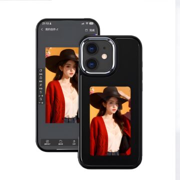 Cellline E-ink czarny - etui z ekranem iPhone 16