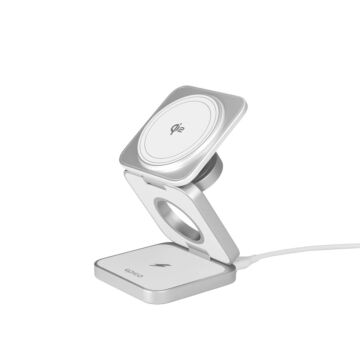 Epico UltraBase EF55 3in1 Foldable Wireless Charging Stand biały - ładowarka bezprzewodowa