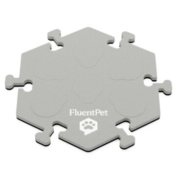FluentPet HexTile Compact jasno szara - piankowa mata do przycisków