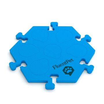 FluentPet HexTile Compact niebieska - piankowa mata do przycisków