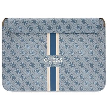 Guess 4G Sleeve With Printed Stripes Blue - pokrowiec MacBook 16"