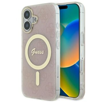 Guess IML 4G MagSafe różowy - etui iPhone 16