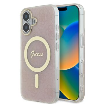 Guess IML 4G MagSafe różowy - etui iPhone 16 Plus