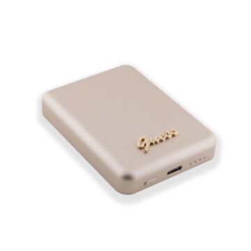 Guess Metal Script Logo 5000 mAh Magsafe Gold - powerbank