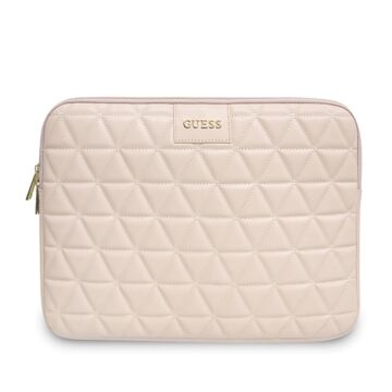 Guess Quilted Sleeve Pink - pokrowiec MacBook 13"