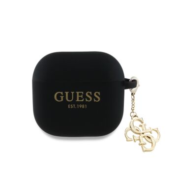 Guess Silicone 4G Charm czarny - etui AirPods 4
