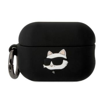 Karl Lagerfeld Choupette Head 3D Black - etui Airpods Pro 2Gen