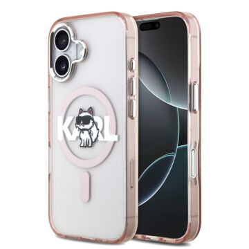 Karl Lagerfeld IML Choupette Sketch MagSafe różowy - etui iPhone 17