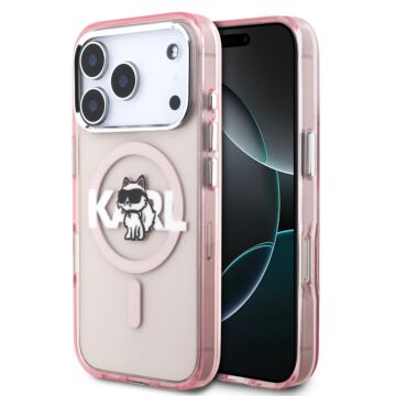 Karl Lagerfeld IML Choupette Sketch MagSafe różowy - etui iPhone 17 Pro