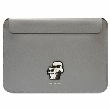 Karl Lagerfeld Saffiano Karl&Choupette Sleeve Silver - etui MacBook 14"
