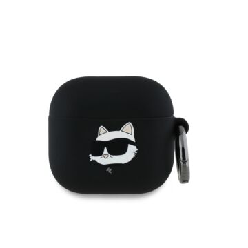 Karl Lagerfeld Silicone Choupette Head 3D czarny - etui AirPods 4