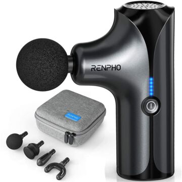 RENPHO Pocket Massage Gun Black - masażer i 4 końcówki