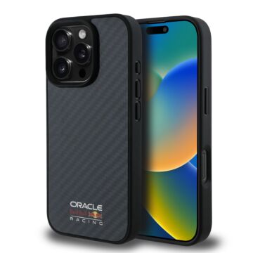 Red Bull Carbon Fiber Shiny Logo MagSafe czarny - etui iPhone 16 Pro