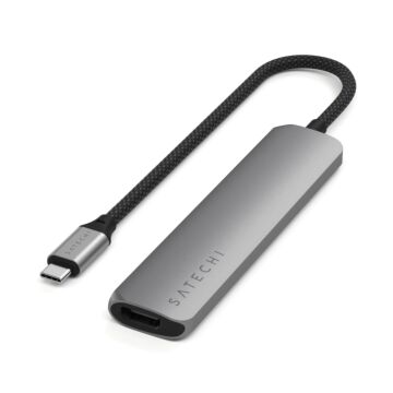 Satechi 6-in-1 USB-C Slim Multiport Adapter Gwiezdna Szarość - przejściówka USB-C