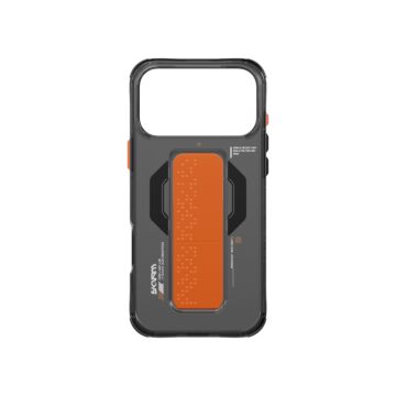 Skinarma Haxa MagSafe + Grip Stand grafitowy - etui iPhone 17 Pro Max