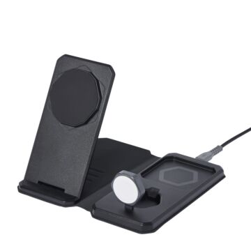 UAG 3in1 Travel Charger 15W MagSafe Czarny - ładowarka bezprzewodowa