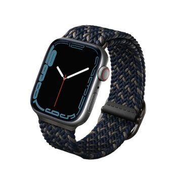 UNIQ Aspen Braided Niebieski - pasek Apple Watch 44/42/45/49 mm