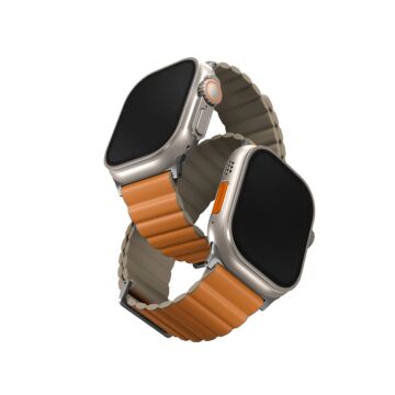 UNIQ Revix Premium Edition Reversible Magnetic pomarańczowy khaki - pasek Apple Watch 42/44/45/49mm