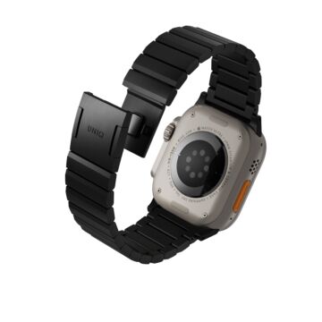 UNIQ Strova Mag Stainless Steel Czarny - pasek Apple Watch 42/44/45/49 mm