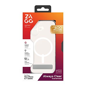 ZAGG Crystal Palace Snap Kickstand Magsafe Przezroczysty - etui iPhone 16