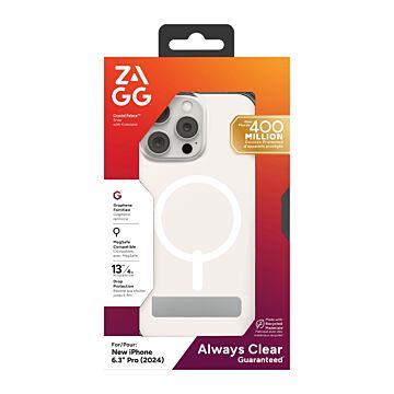 ZAGG Crystal Palace Snap Kickstand Magsafe Przezroczysty - etui iPhone 16 Pro
