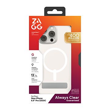 ZAGG Crystal Palace Snap Kickstand Magsafe Przezroczysty - etui iPhone 16 Pro Max