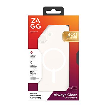 ZAGG Crystal Palace Snap Magsafe Przezroczysty - etui iPhone 16 Plus