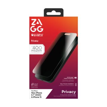 Zagg InvisibleShield Glass Elite Privacy - szkło prywatyzujące iPhone 15/16