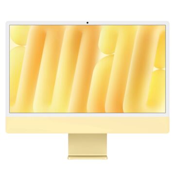 Apple iMac 24" z ekranem Retina 4,5K z szkłem nanostrukturalnym, 10-rdzeniowy procesor M4 z 10-rdzeniową grafiką, RAM 24 GB, dysk 1 TB, Magic Trackpad, klawiatura numeryczna z Touch ID - żółty