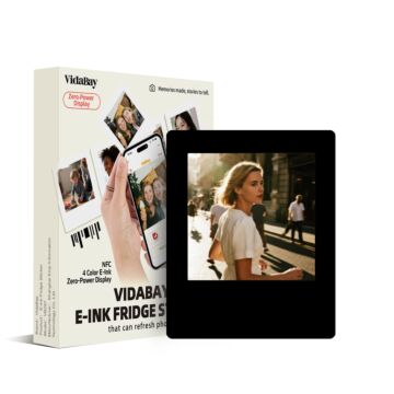 Vidabay E-Ink Fridge Magnet czarny - magnes na lodówkę z ekranem e-ink