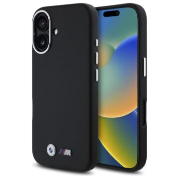BMW M Smooth Full Wrapped Metal czarny - etui iPhone 16
