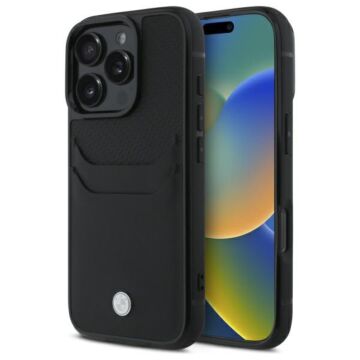 BMW Sign Leather Cardslot czarny - etui iPhone 16 Pro Max