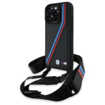 BMW M Carbon Tricolor Strap czarny - etui iPhone 16 Pro Max