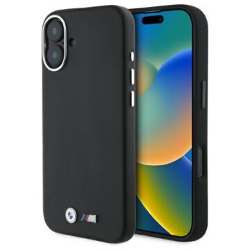 BMW M Smooth Full Wrapped Metal MS czarny - etui iPhone 16