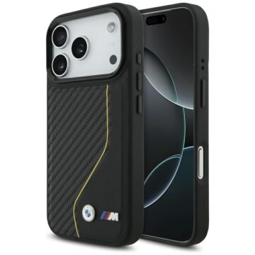 BMW M Carbon Line Logo MS żółty - etui iPhone 17 Pro