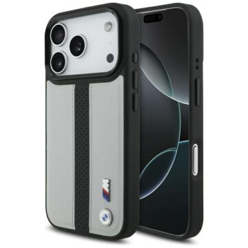 BMW M Perforated Stripe Logo MS szary - etui iPhone 17 Pro