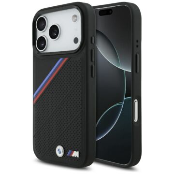 BMW M Tricolor Metal Logo MS czarny - etui iPhone 17 Pro