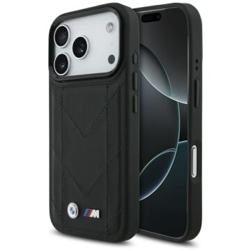 BMW M Quilted Logo MS czarny - etui iPhone 17 Pro