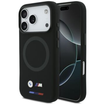 BMW M Silicon Logo MS czarny - etui iPhone 17 Pro