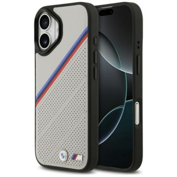 BMW M Tricolor Metal Logo MS szary - etui iPhone 17