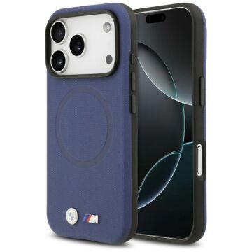 BMW M FW Metal Logo MS granatowy - etui iPhone 17 Pro Max