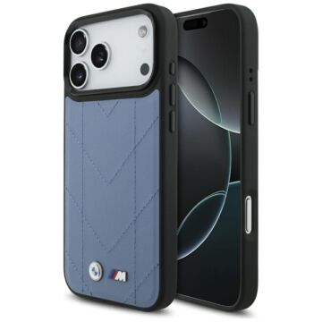 BMW M Quilted Logo MS niebieski - etui iPhone 17 Pro Max